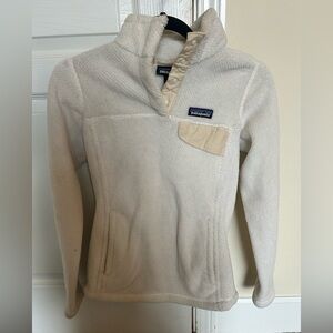 Patagonia Cream Sherpa Fleece Jacket